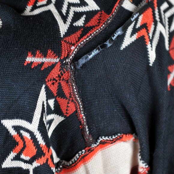 Belldini Women's Autumn Leaves Knitted Southwestern Cardigan /wHoodie  Size XL - Picture 5 of 8